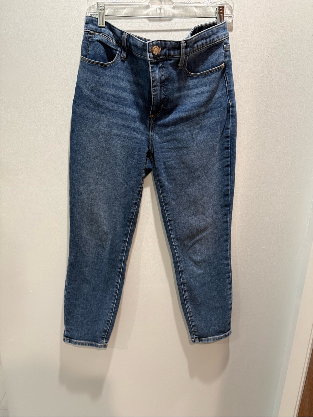 Talbots Jegging Crop Jeans Size 8 Blue Stretch Denim Mid Rise Slim Fit